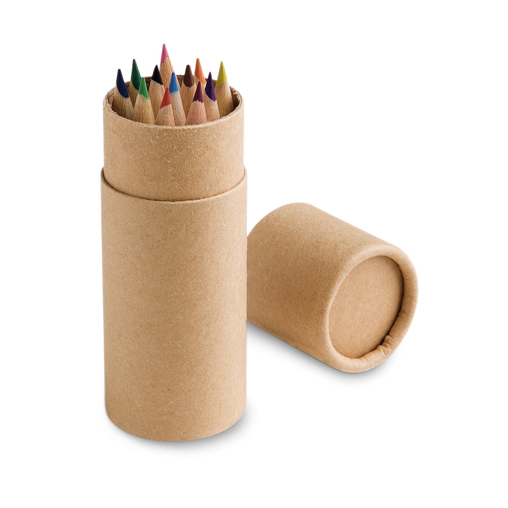 Caixa com 12 lápis de cor Personalizada