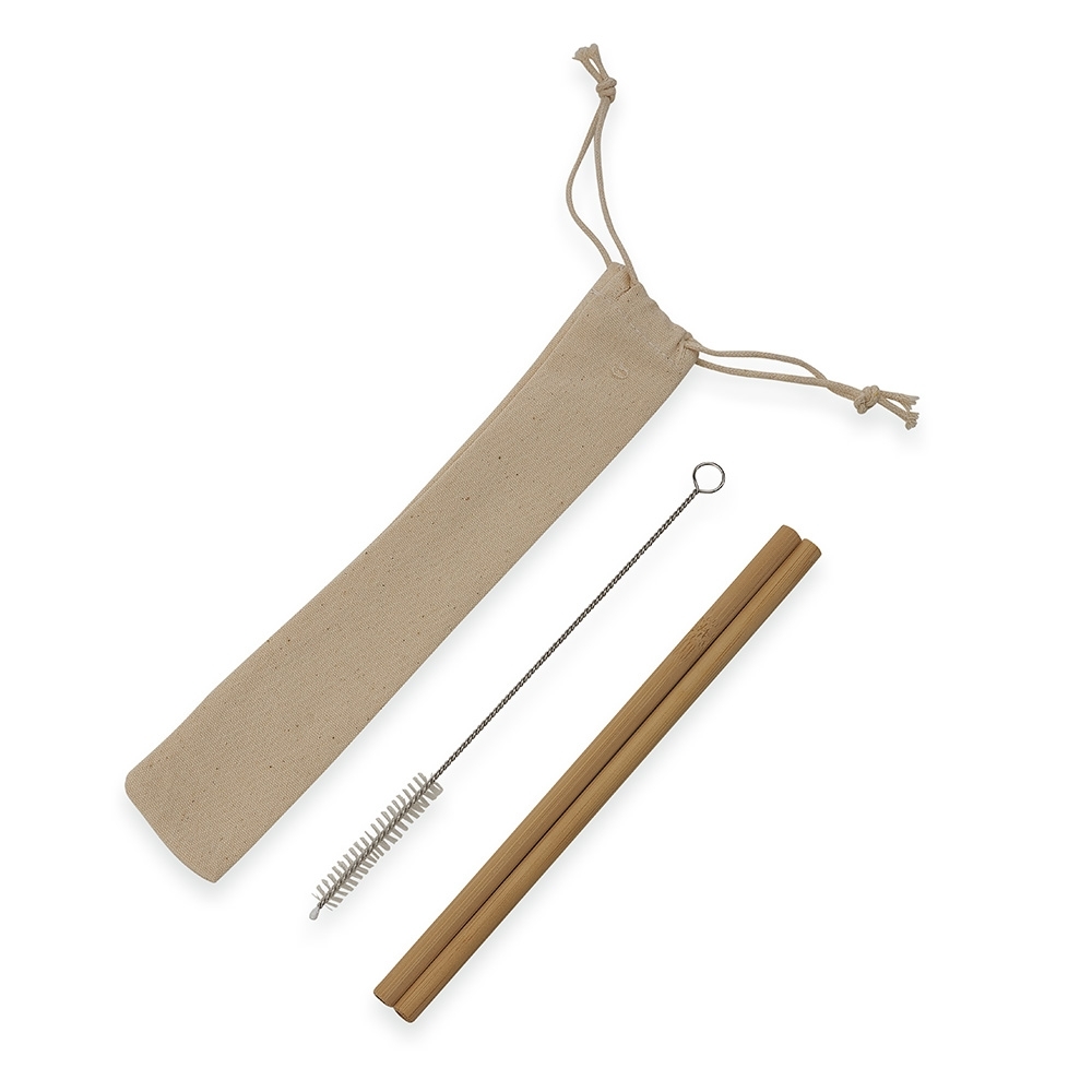 Kit Canudos de Bambu Personalizado