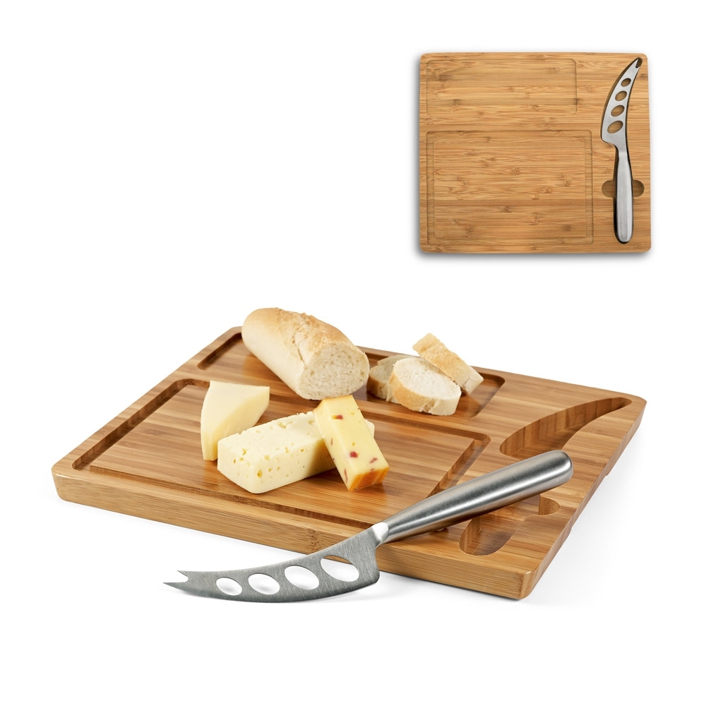 Tábua de queijos em bambu com faca Personalizado